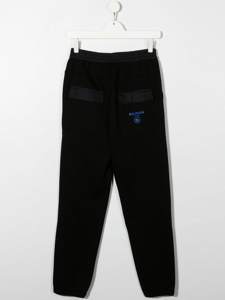 Pantalone nero per bambino con logo