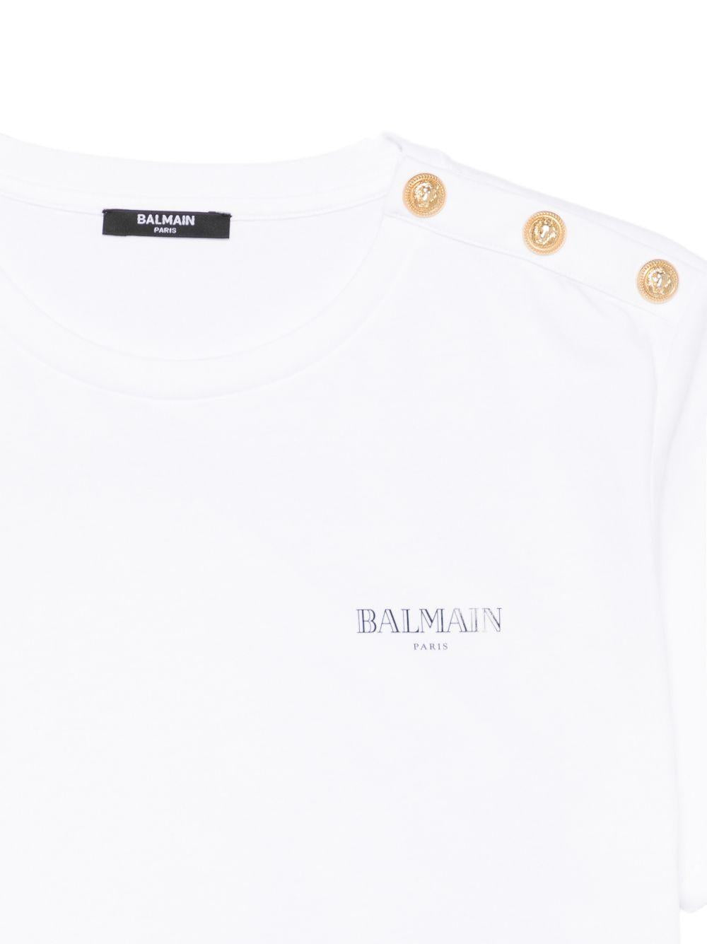 T-shirt bianca per bambino BY8Q21Z3672 100NE Balmain Kids 