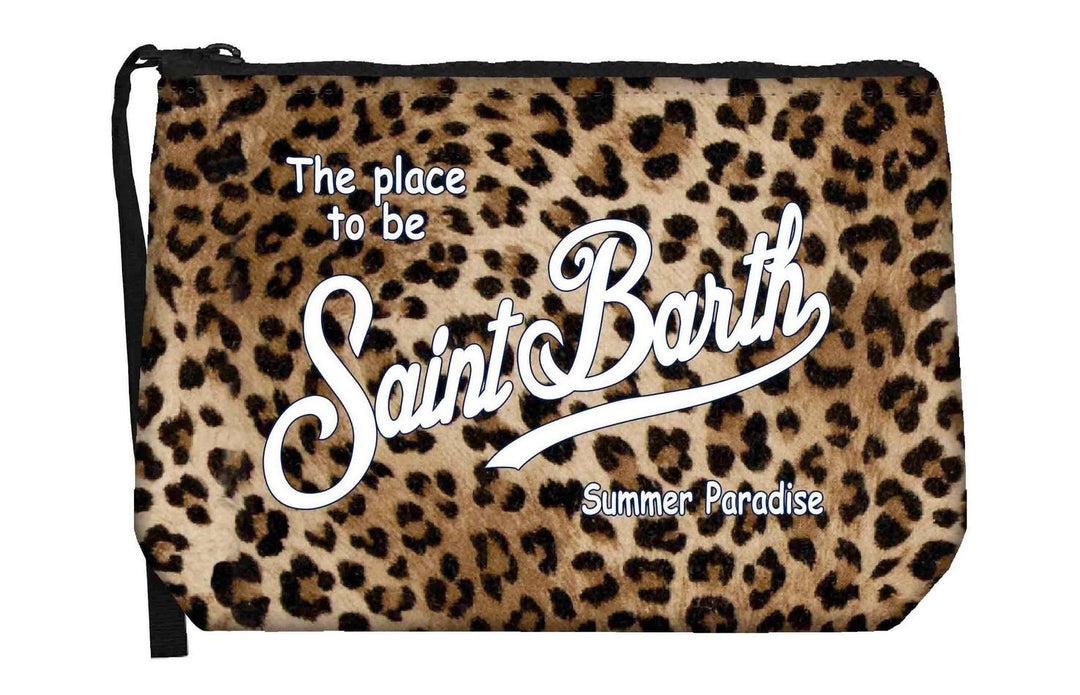 Pochette animal print marrone per bambina ALIN001 00653L MC2 Saint Barth Kids 