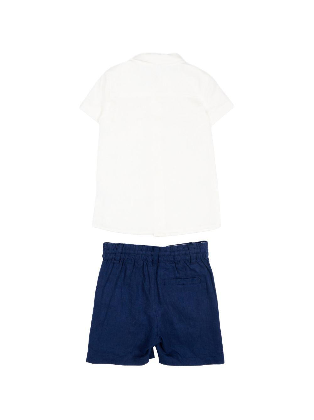 Completo bianco/blu per neonato TIP26158CL WHI Trussardi Kids 