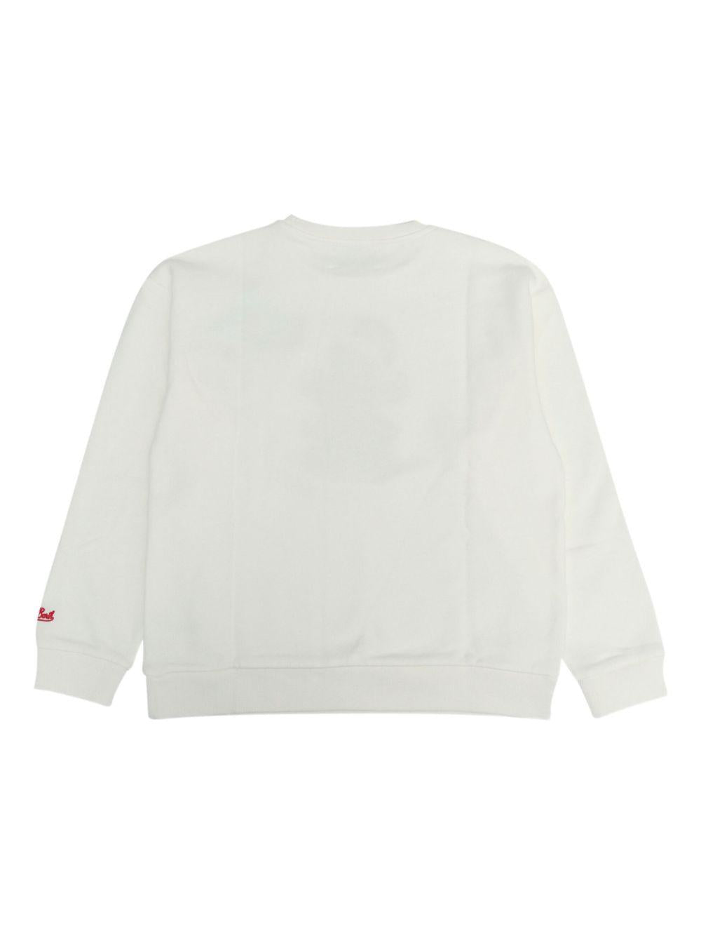 Felpa bianca per bambina BRN0002 01086I MC2 Saint Barth Kids 