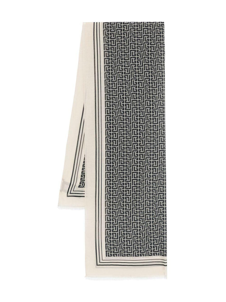 Cream/Black Scarf for Kids