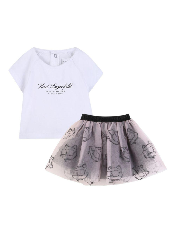 Completo rosa/bianco/nero Z31055 N54 Karl Lagerfeld Kids 