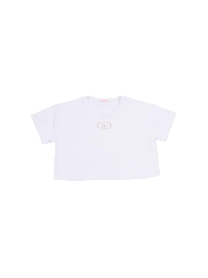 T-shirt bianca per bambina GA6211JS003 C3865 Liu Jo 