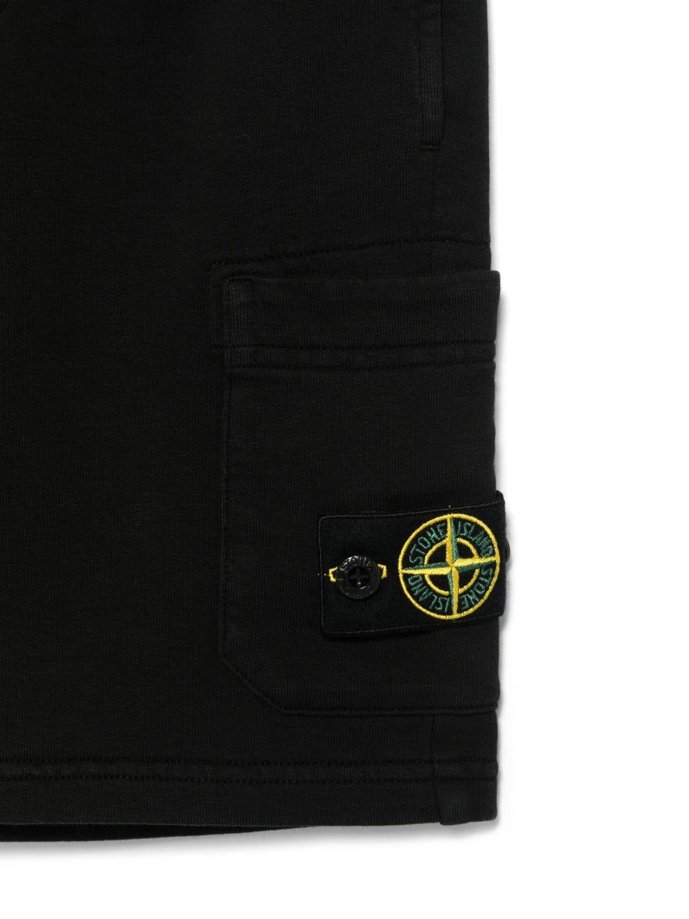 Bermuda nera per bambino 66200006S0040 V0029 Stone Island Kids 