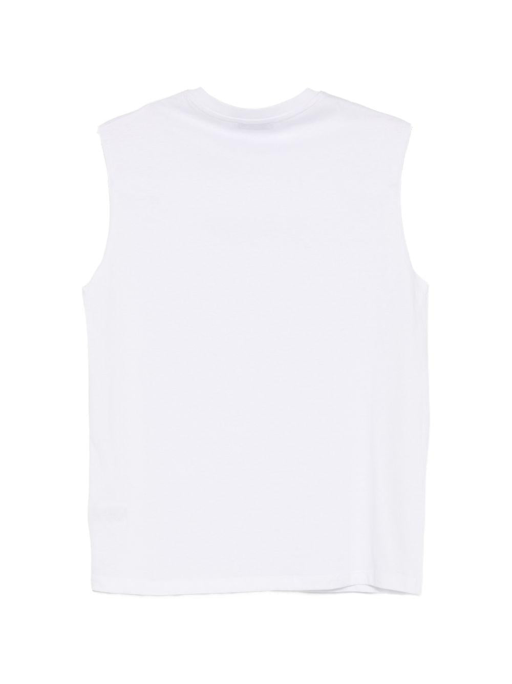 T-shirt bianca per bambino S6MSJUTH069 001 Msgm Kids 