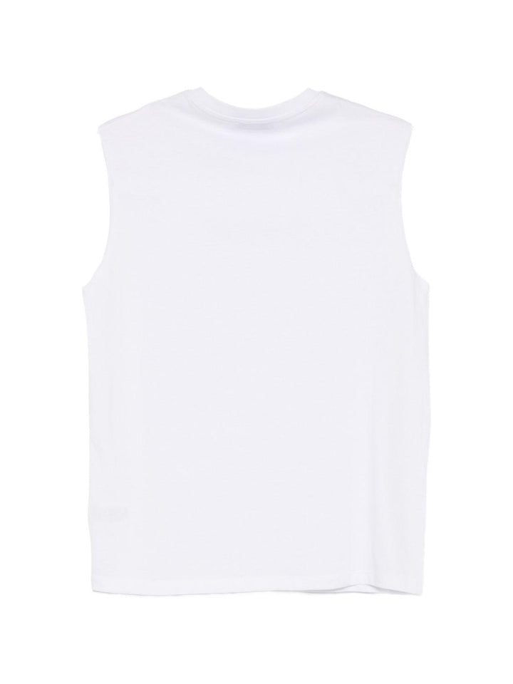 T-shirt bianca per bambino S6MSJUTH069 001 Msgm Kids 