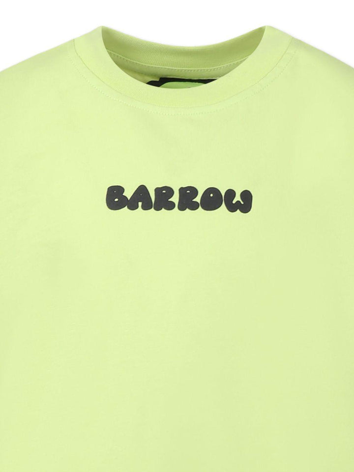 T-shirt verde lime per bambino con logo