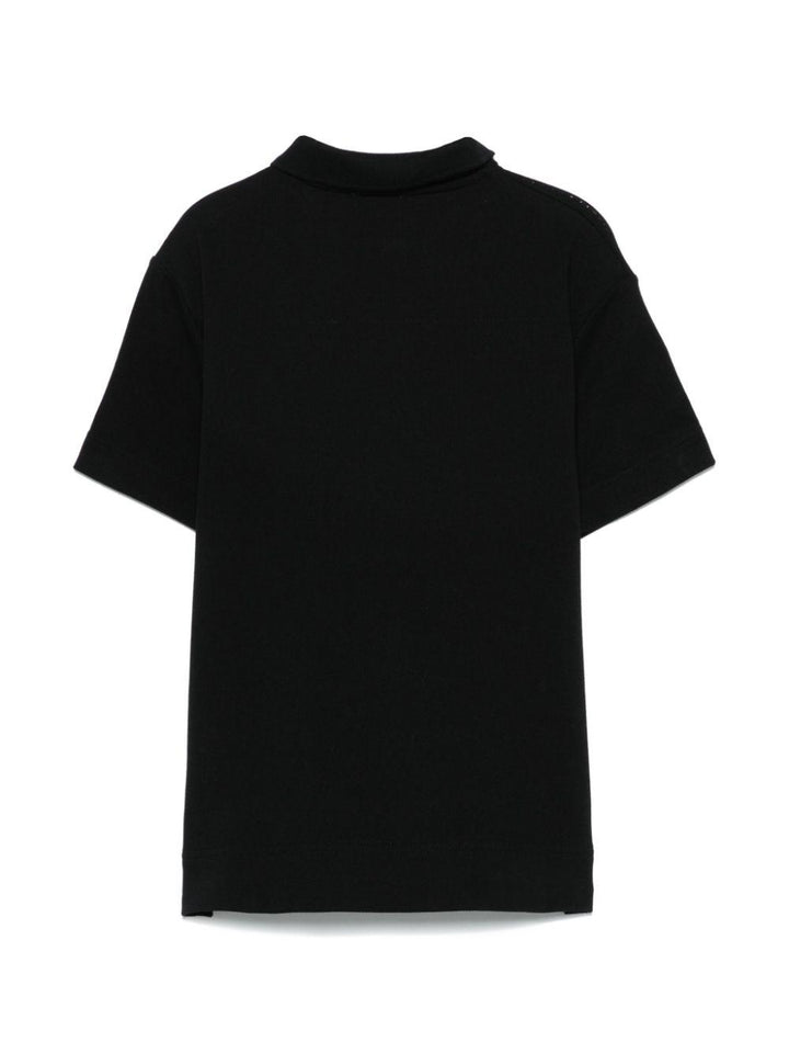 Polo nera per bambino 8105066 A1189 Burberry Kids 