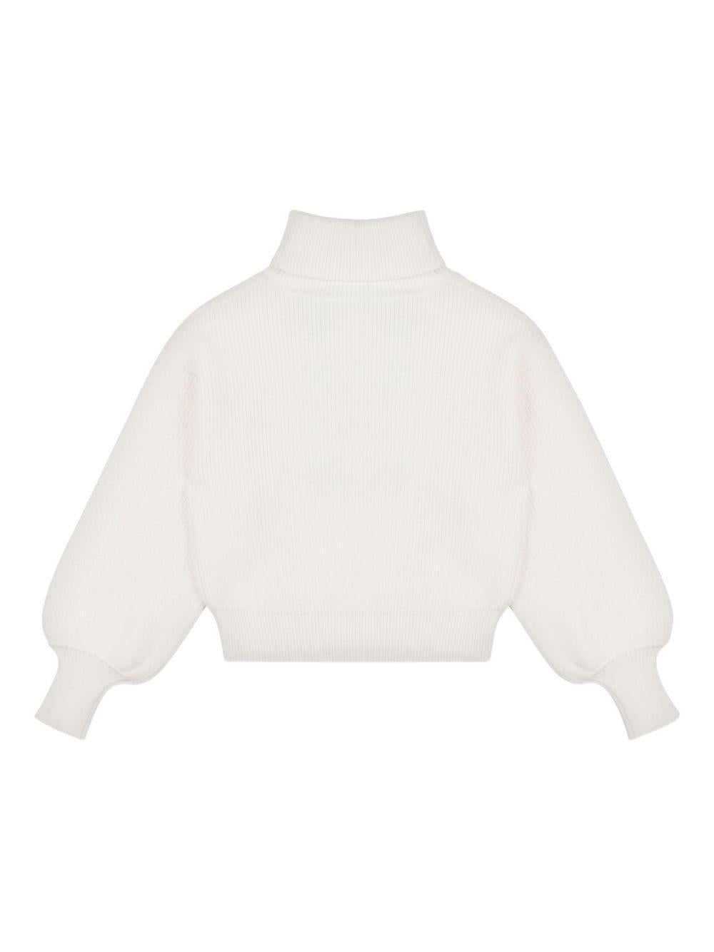Maglione bianco per bambina HDW02ALHE77 10063 Moschino Kids 