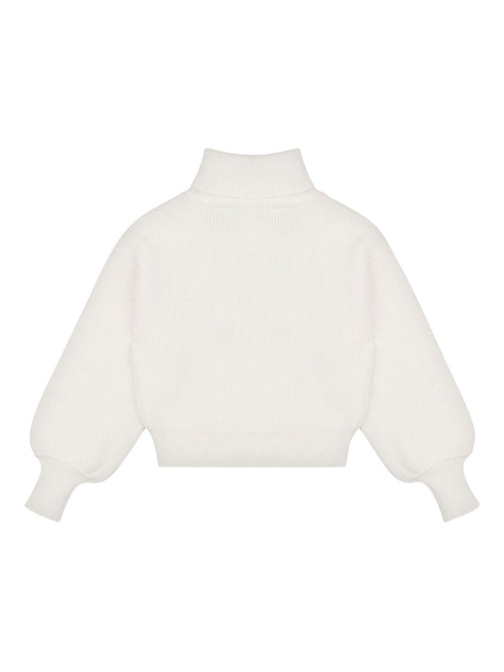 Maglione bianco per bambina HDW02ALHE77 10063 Moschino Kids 