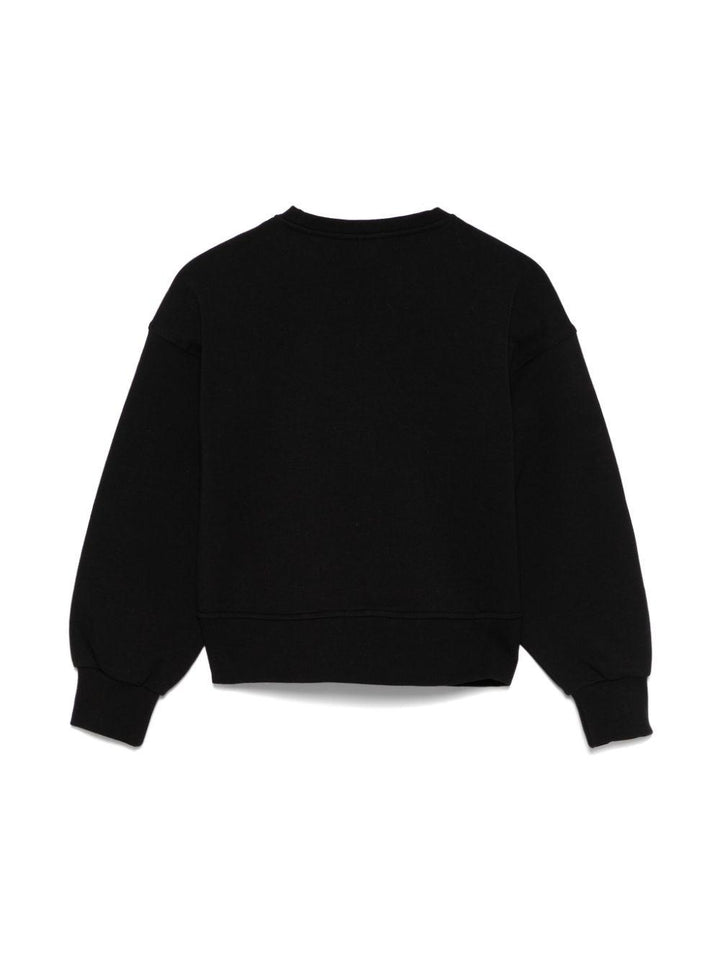Black sweatshirt for girls with logo
