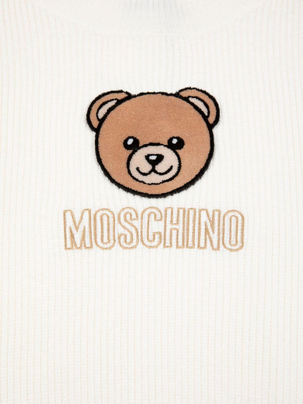 Maglione bianco per bambina HDW02ALHE77 10063 Moschino Kids 