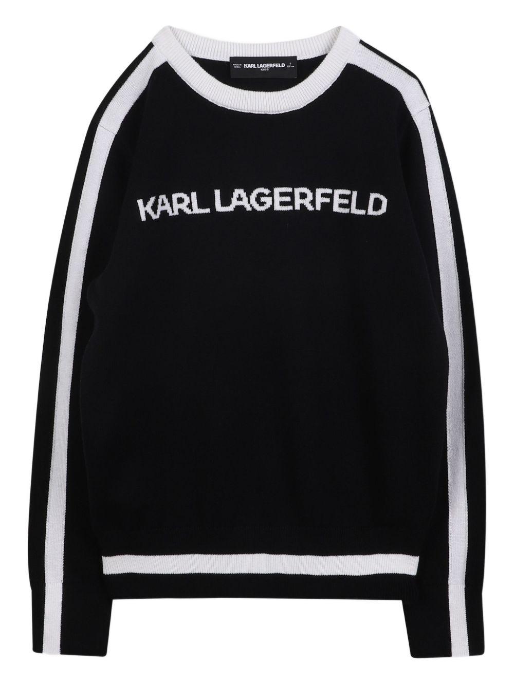 Maglione nero/bianco per bambino Z30936 M41 Karl Lagerfeld Kids 