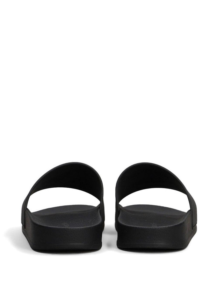 Ciabatte nere/bianche per bambino PMIC017S26MAT004 1001 Palm Angels 