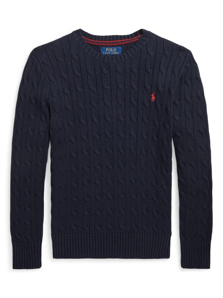 Maglione blu navy per bambino con logo 323702674 060 Ralph Lauren Kids 