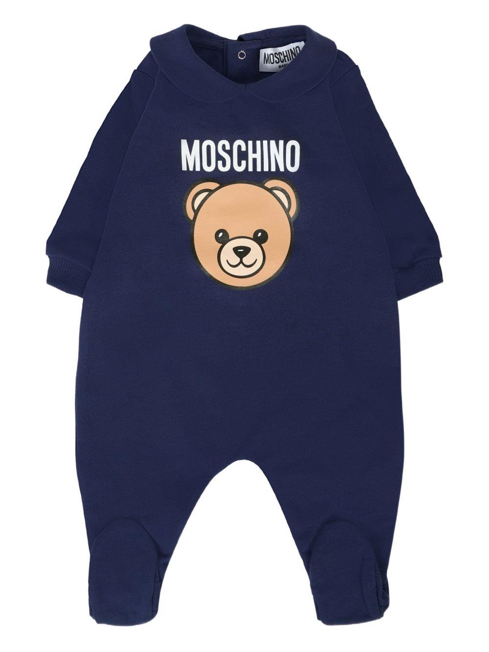 Tutina blu navy per neonato MUY08JLCA40 40016 Moschino Kids 