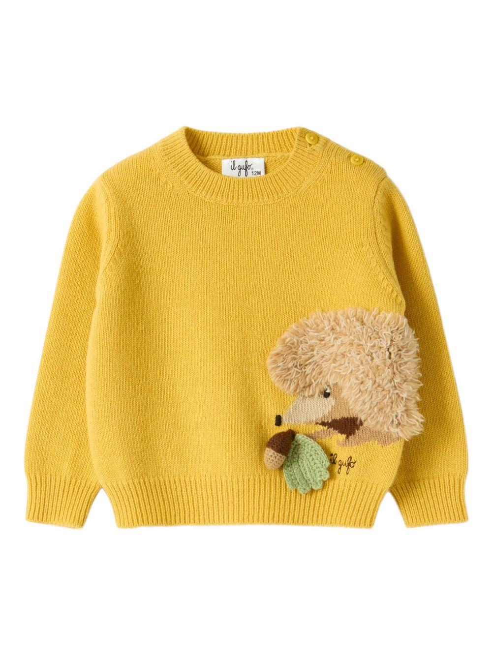 Maglione gialla per neonato A25GMA0021EM220 224 Il Gufo 
