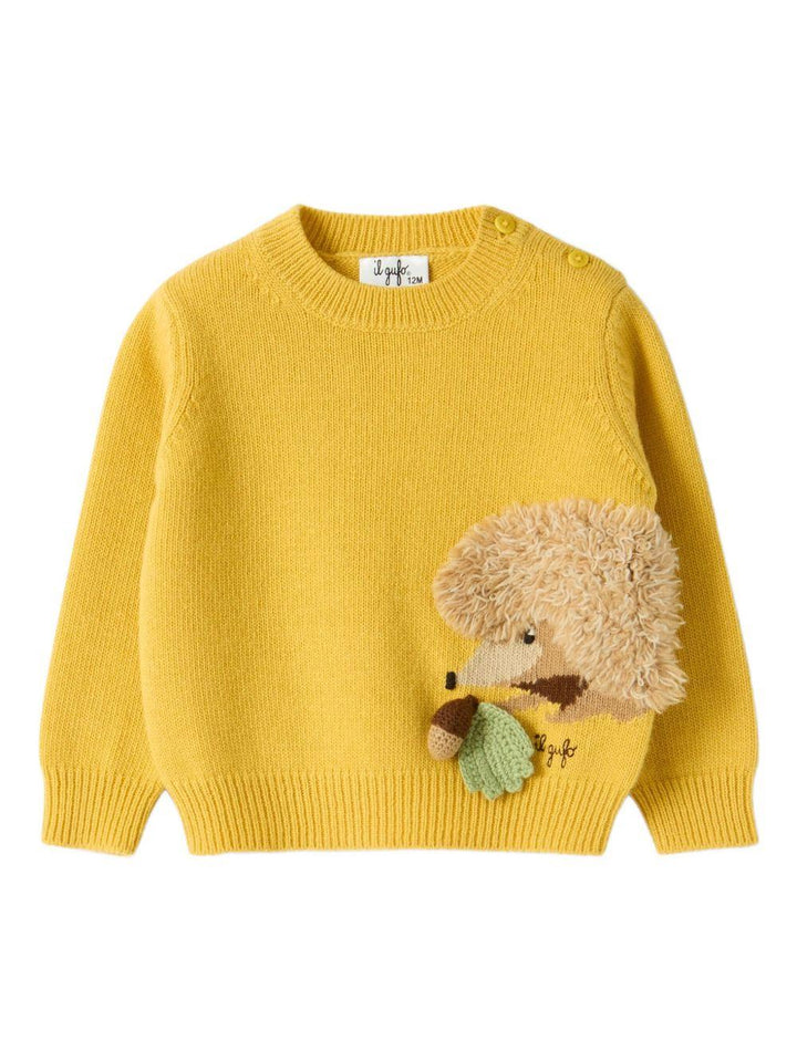 Maglione gialla per neonato A25GMA0021EM220 224 Il Gufo 
