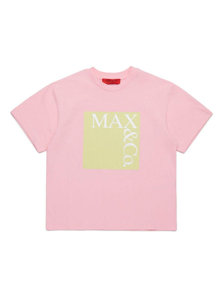 Pink/yellow/white T-Shirt for girls by Max&amp;co Kids