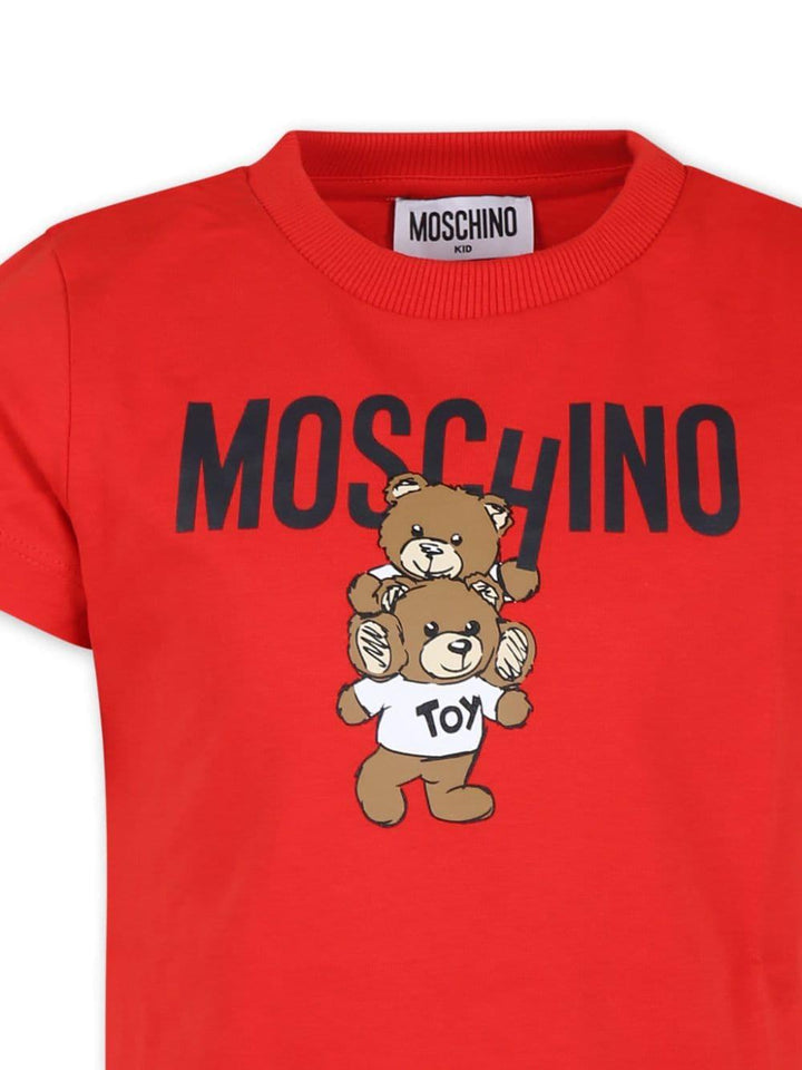 T-shirt rossa per bambino con logo