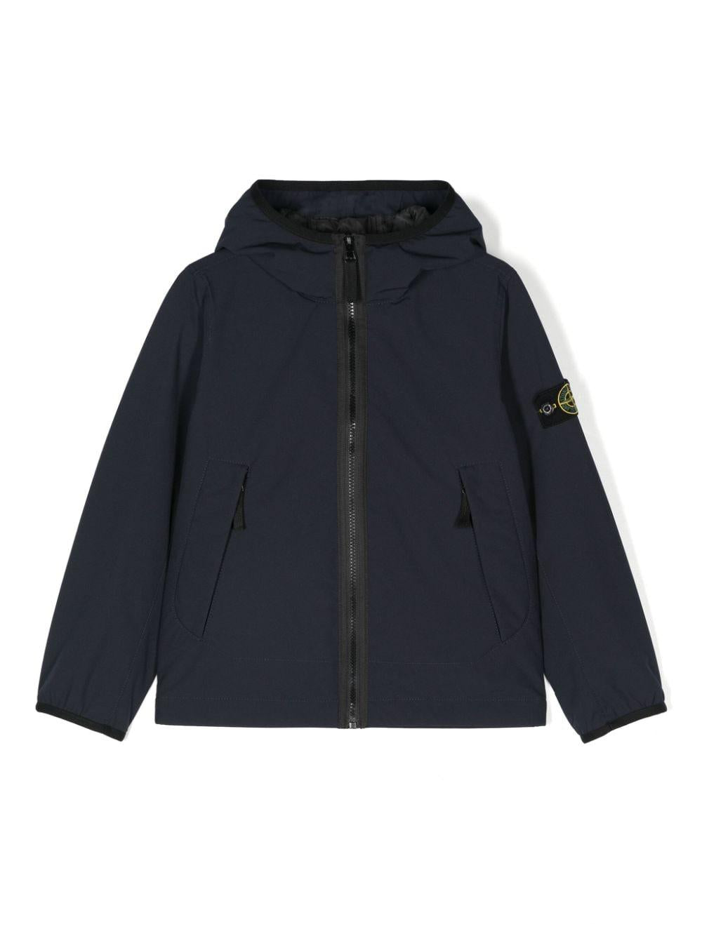 Navy Blue Jacket for Kids with Logo
