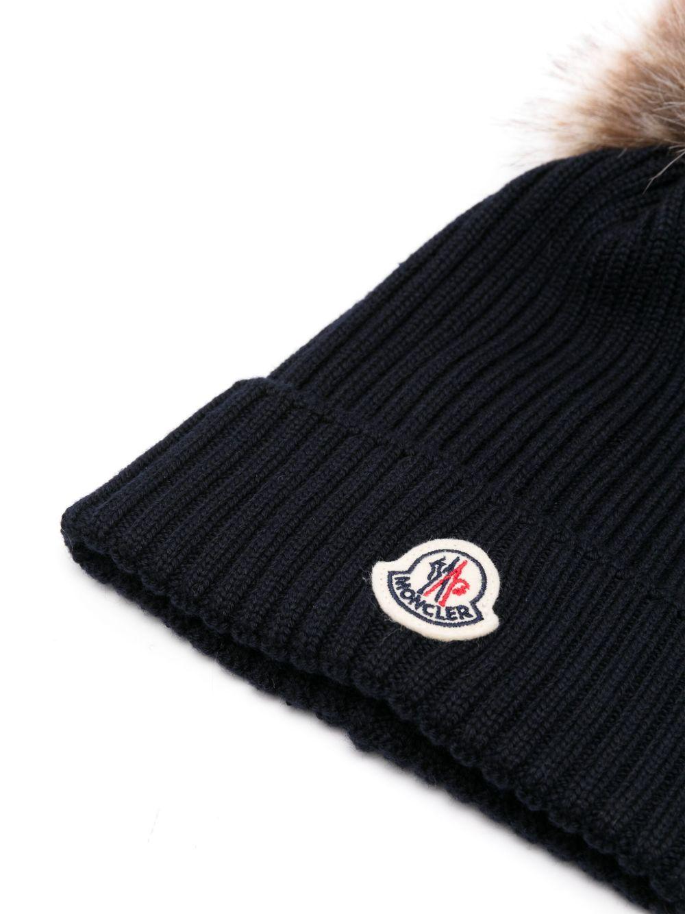 Cappello blu notte per bambino 9543B00011A9327 742 Moncler Kids 