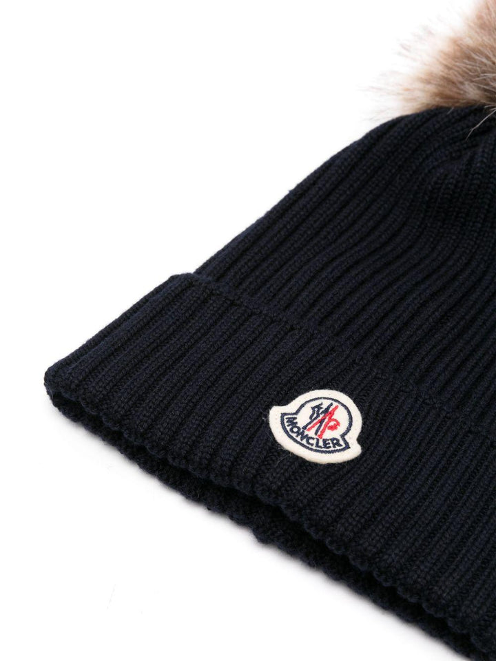 Cappello blu notte per bambino 9543B00011A9327 742 Moncler Kids 