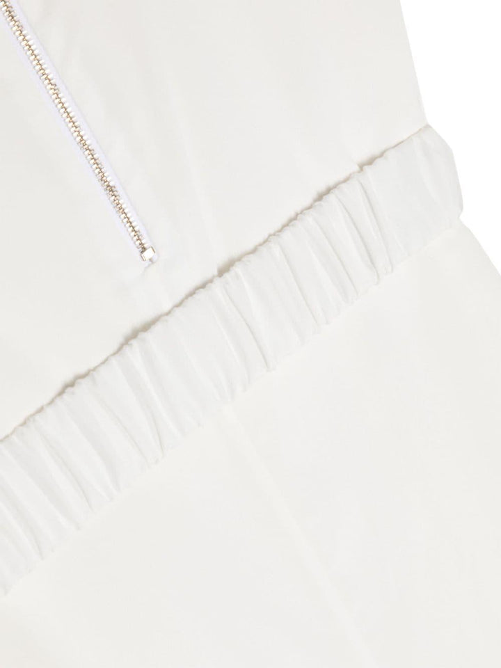 Abito bianco per bambina con logo