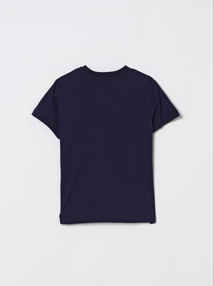 T-shirt blu navy per bambino HUM05OLAA03 40016 Moschino Kids 
