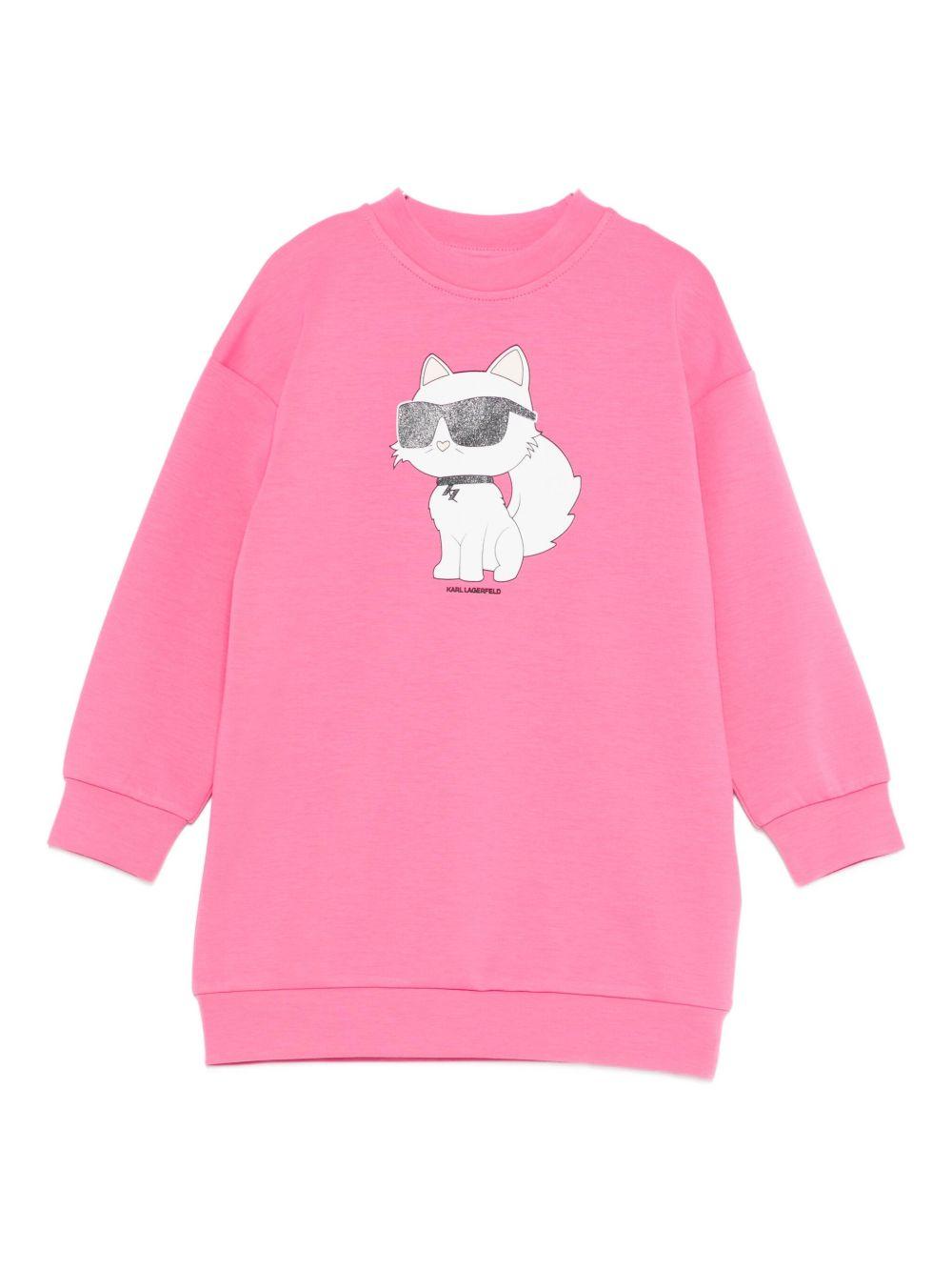 Abito rosa per bambina Z30657K 48V Karl Lagerfeld Kids 