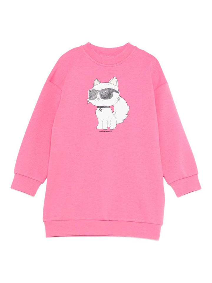 Abito rosa per bambina Z30657K 48V Karl Lagerfeld Kids 