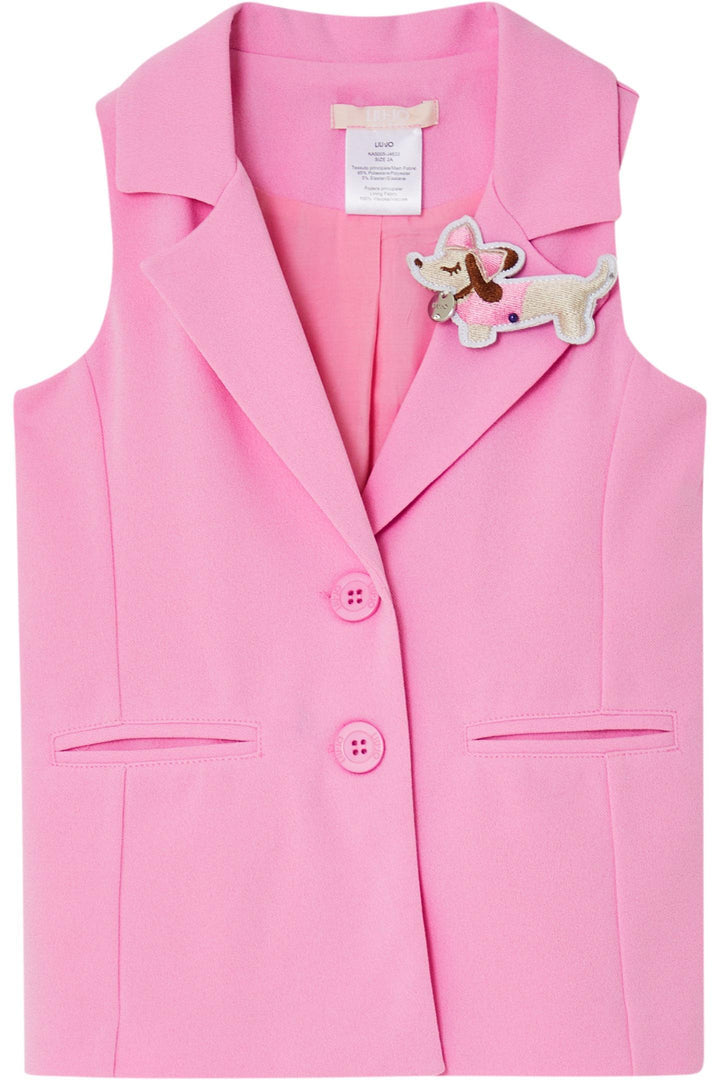 Gilet rosa per bambina