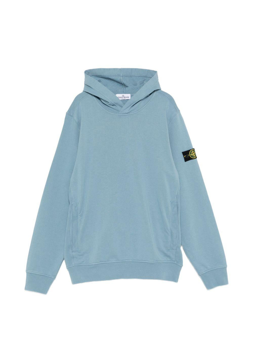 Felpa blu polvere per bambino 66100014S0040 V004A Stone Island Kids 