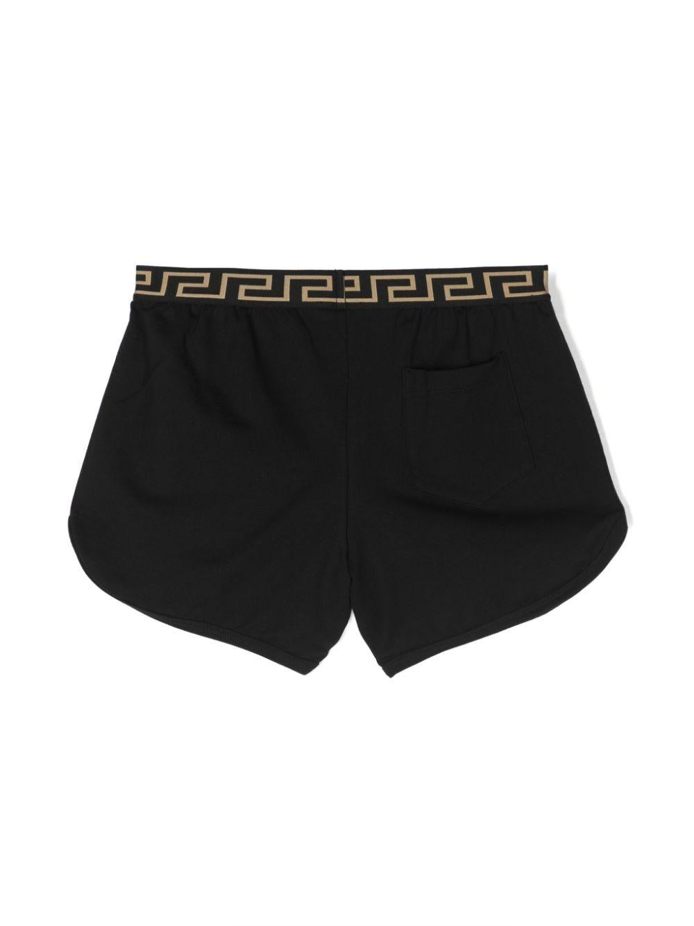 Pantaloncino nero per bambina con logo