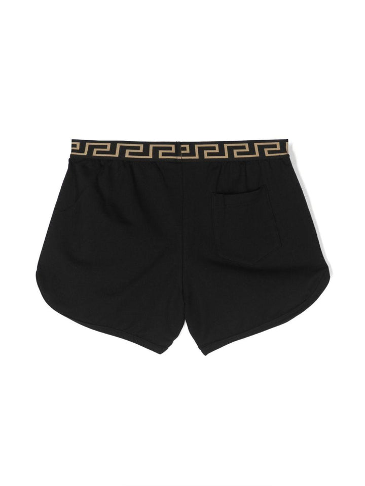 Pantaloncino nero per bambina con logo
