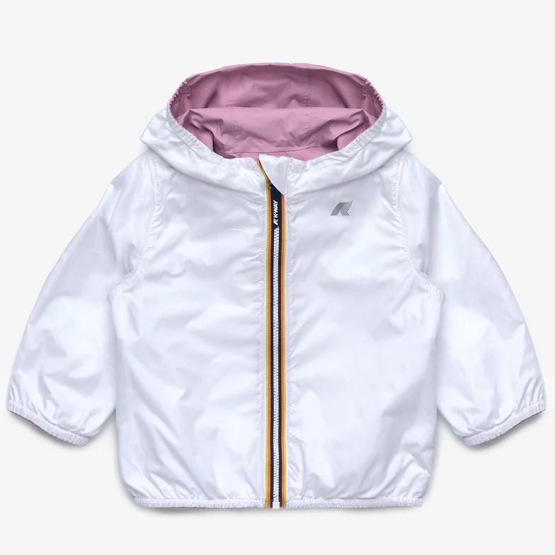Giubbotto rosa/bianco per neonata K2123IW C56 K-Way Kids 