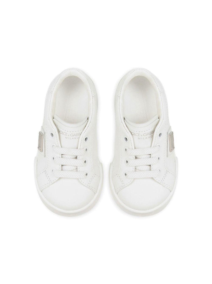 Sneakers bianche per neonato DN0198A3444 80001 Dolce & Gabbana Kids 