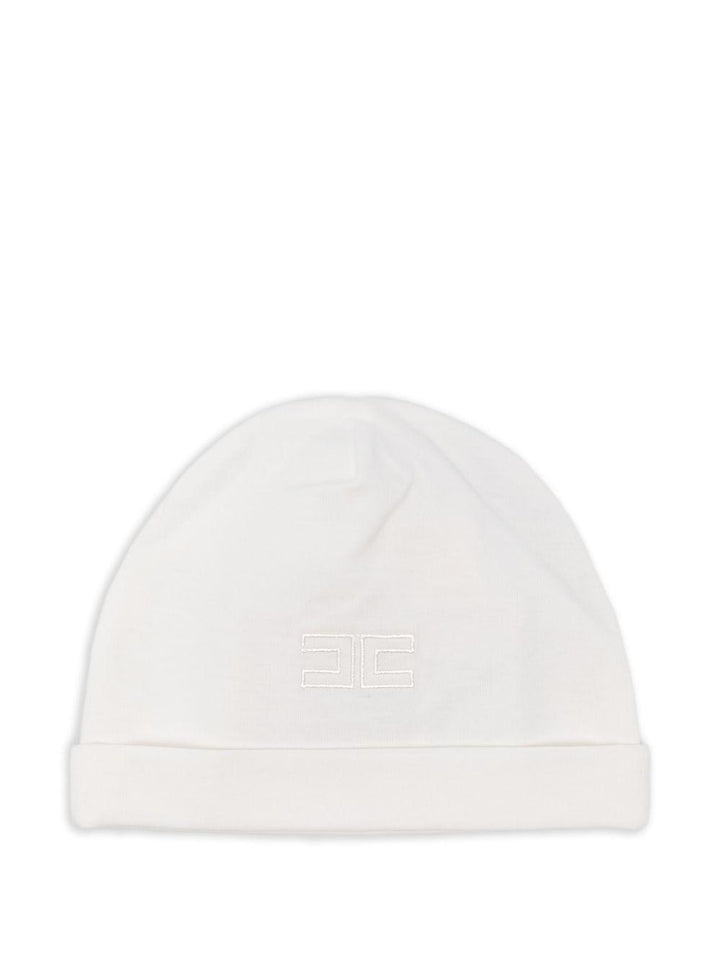 Cappello bianco per neonata ENCP0840JF054 0004 Elisabetta Franchi Kids 