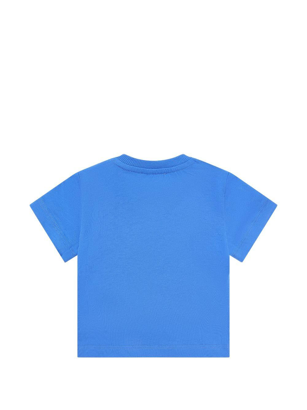 T-shirt blu per neonato MUM04PLAA03 40630 Moschino Kids 