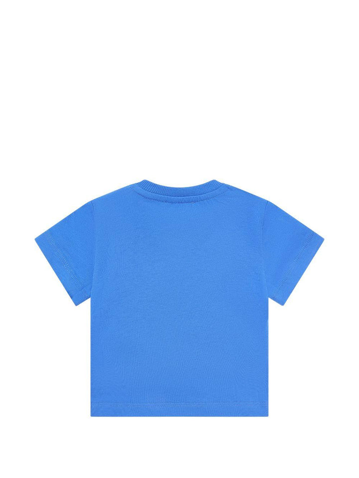 T-shirt blu per neonato MUM04PLAA03 40630 Moschino Kids 