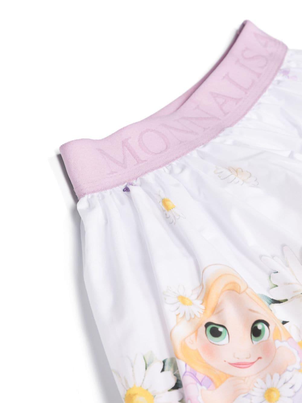 Gonna bianca per neonata con stampa
