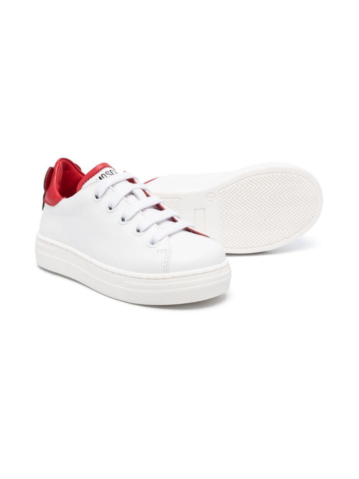 White sneakers for children with logo