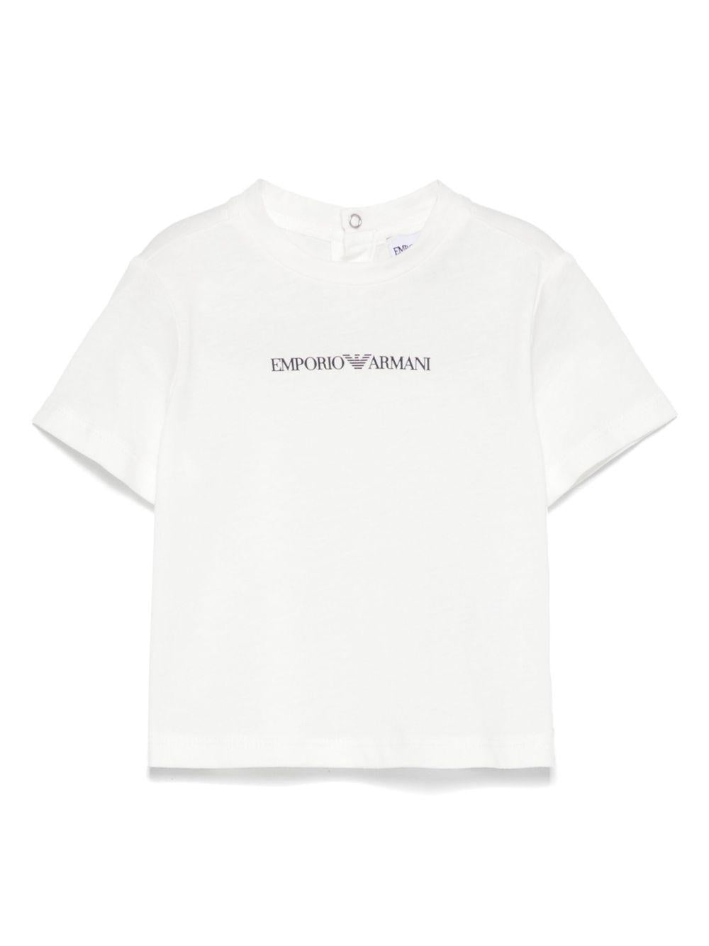 T-shirt bianca per neonato EB000419AF15013 M0135 Emporio Armani Kids 