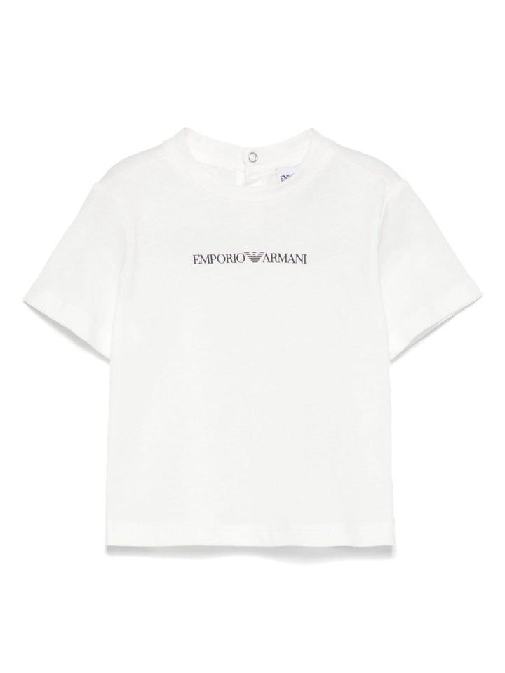 T-shirt bianca per neonato EB000419AF15013 M0135 Emporio Armani Kids 