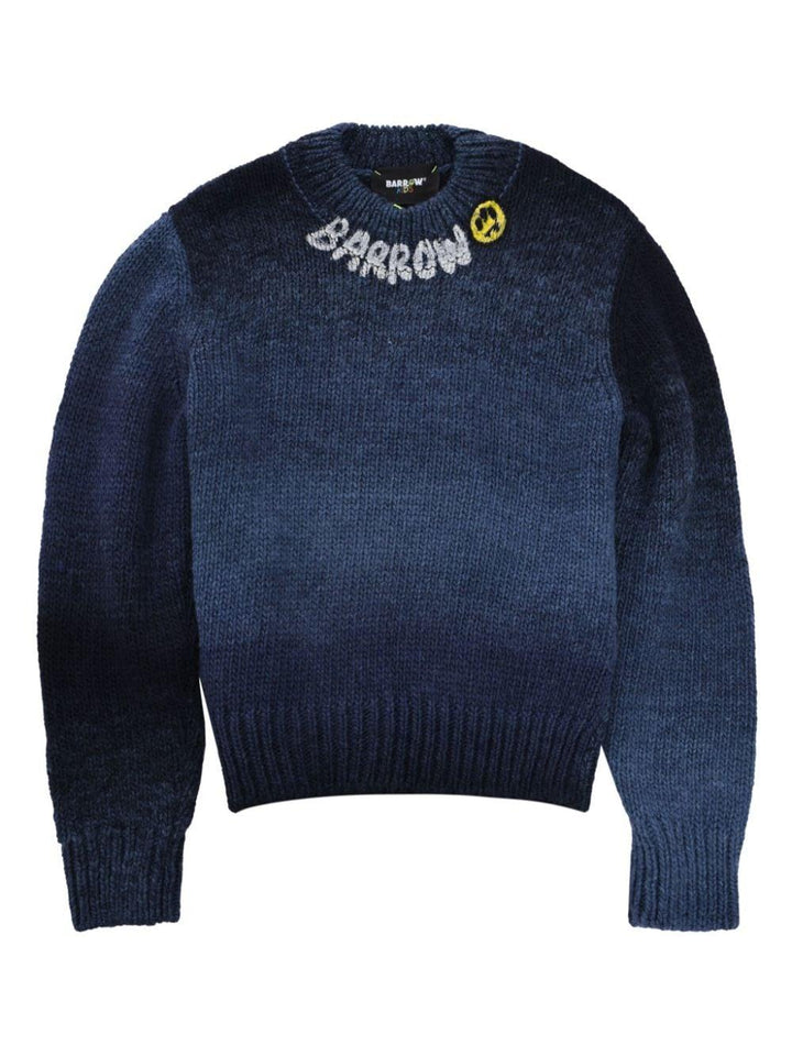 Maglione blu per bambino con logo