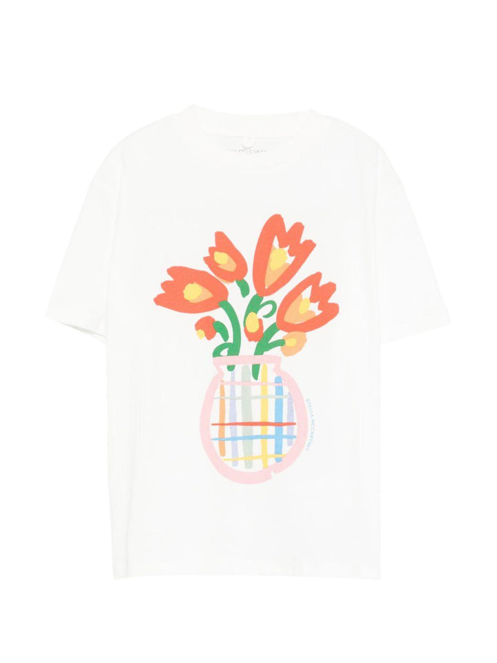T-shirt bianca per bambina TY8B41Z0434 101 Stella McCartney Kids 