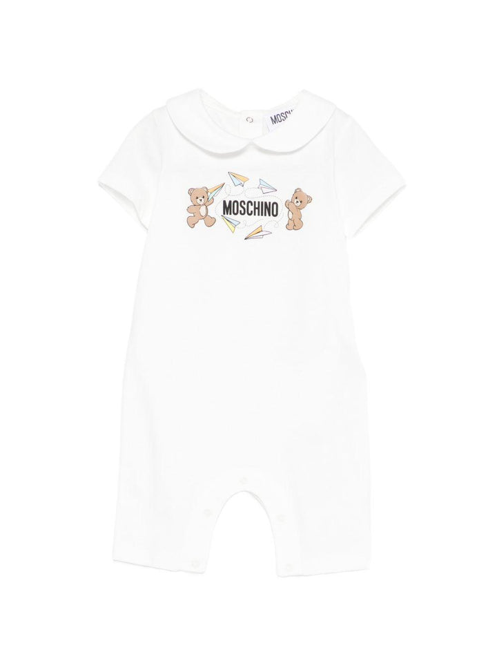 Tutina bianca per neonato MUT04OLAA01 10063 Moschino Kids 