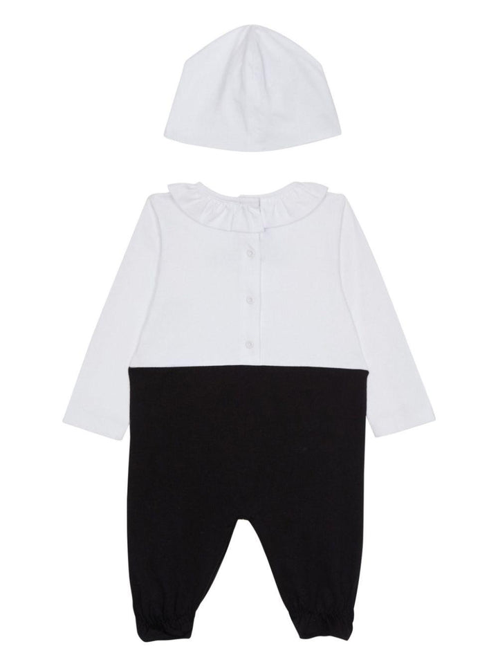 Black/white baby romper