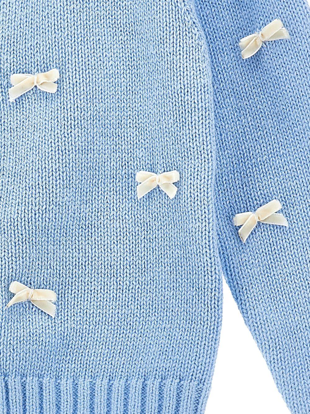 Cardigan blu per neonata 37F8006060 5801 Monnalisa Kids 
